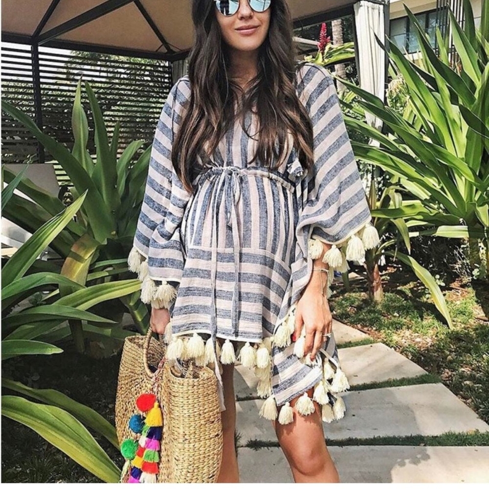 Striped Tassel Dress